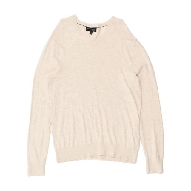 Banana Republic Men's Jumper - Cream - M on Productcaster.