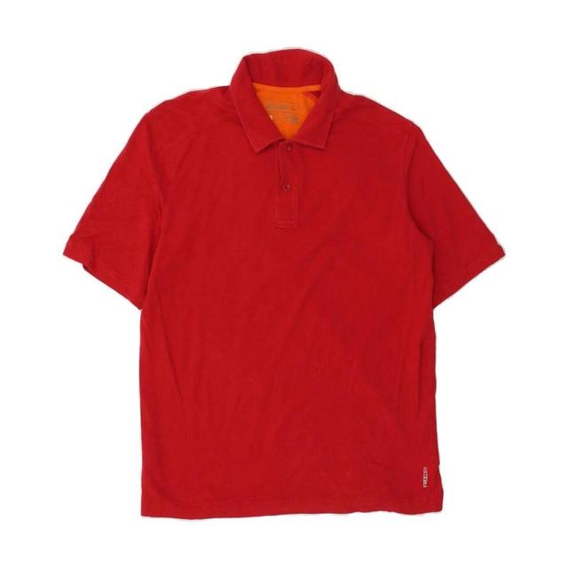 Eddie Bauer Men's Polo shirt - Red - L on Productcaster.