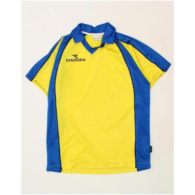 Diadora Men's T-shirt - Yellow - L on Productcaster.