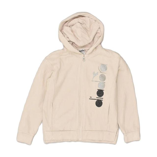 Diadora Women's Hoodie - Cream - XL on Productcaster.