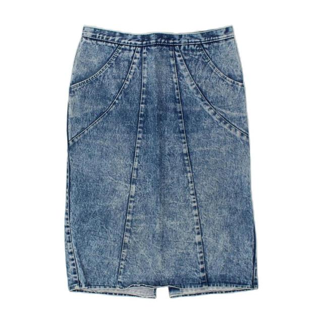 Vintage Women's Denim Skirt - Blue - L on Productcaster.