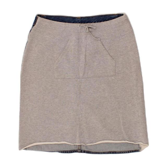 Benetton Women's Cotton Skirt - Grey - S on Productcaster.