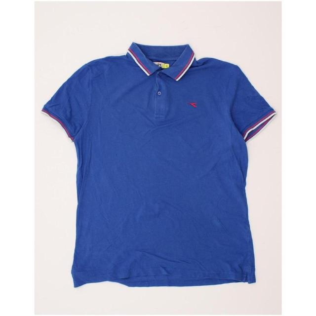 Diadora Men's Polo shirt - Blue - XL on Productcaster.