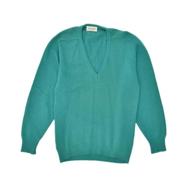 Vintage Women's Jumper - Blue/Green - L on Productcaster.