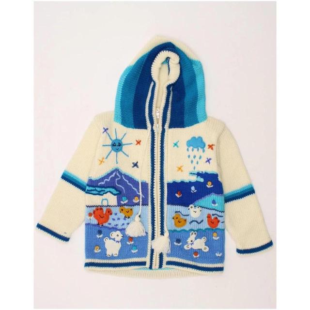 Vintage Kids' Cardigan - White - 4 years on Productcaster.