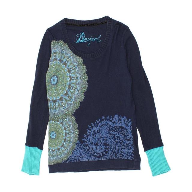 Desigual Women's T-shirt - Blue/Navy - L on Productcaster.