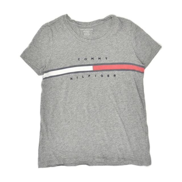 Tommy Hilfiger Women's T-shirt - Grey - XS on Productcaster.