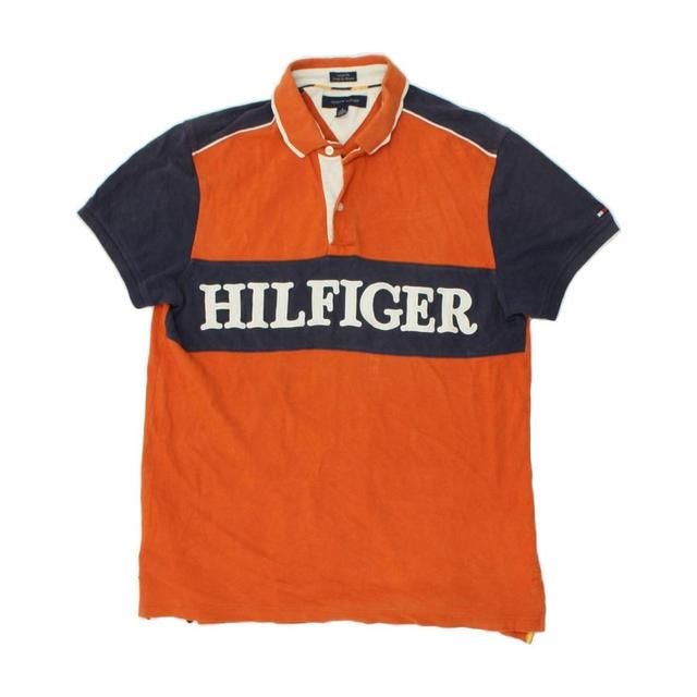 Tommy Hilfiger Men's Polo shirt - Orange - M on Productcaster.