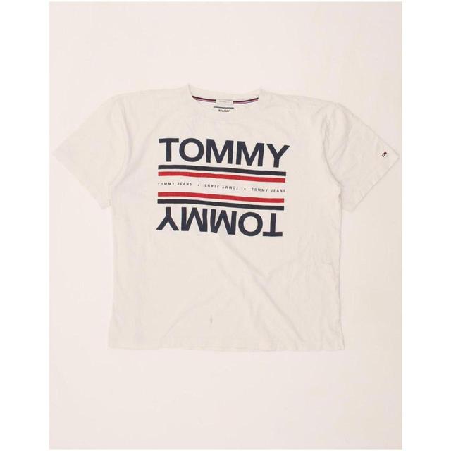 Tommy Hilfiger Men's T-shirt - White - S on Productcaster.