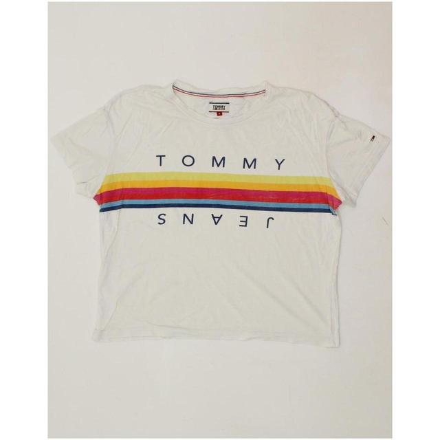 Tommy Hilfiger Men's T-shirt - White - S on Productcaster.