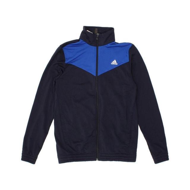 Adidas Kids' Polyester Jacket - Blue/Navy - 14 years on Productcaster.