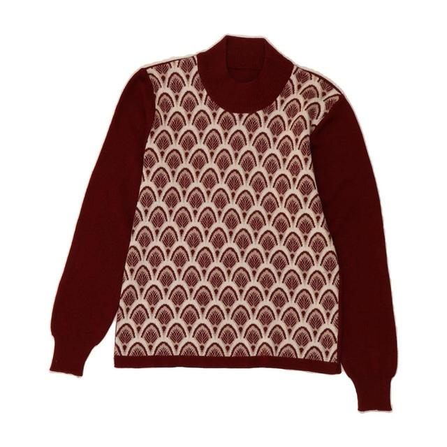 Vintage Women's Jumper - Burgundy - M on Productcaster.