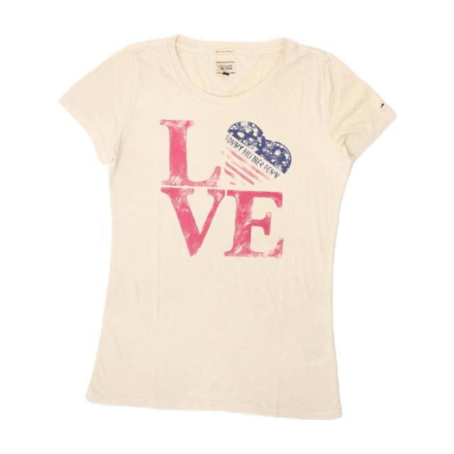 Tommy Hilfiger Women's T-shirt - White - M on Productcaster.