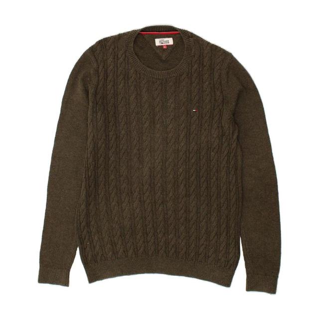 Tommy Hilfiger Men's Jumper - Khaki - L on Productcaster.