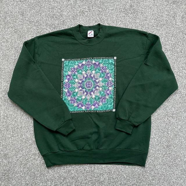 Jerzees Men's Sweatshirt - Green - XL on Productcaster.