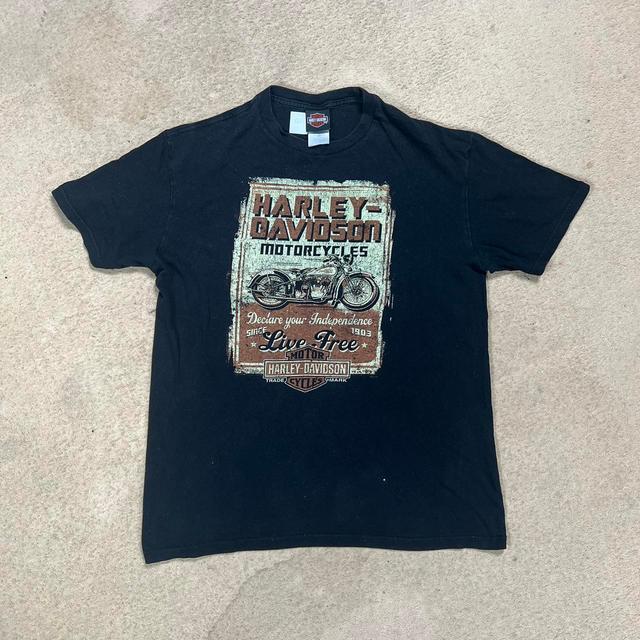 Harley Davidson Men's T-shirt - Black - L on Productcaster.