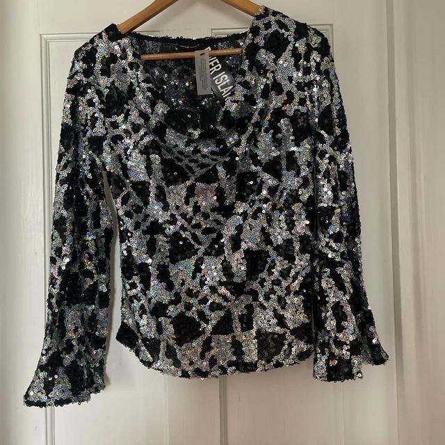 River Island Women's Blouse - Black/Multi - 10 on Productcaster.