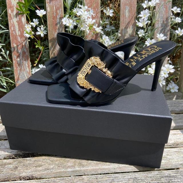 Versace Jeans Couture Women's Mules - Black - UK 6 on Productcaster.