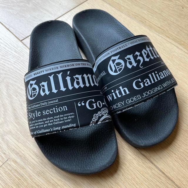 Galliano Women's Slides - Black/White - UK 6 on Productcaster.