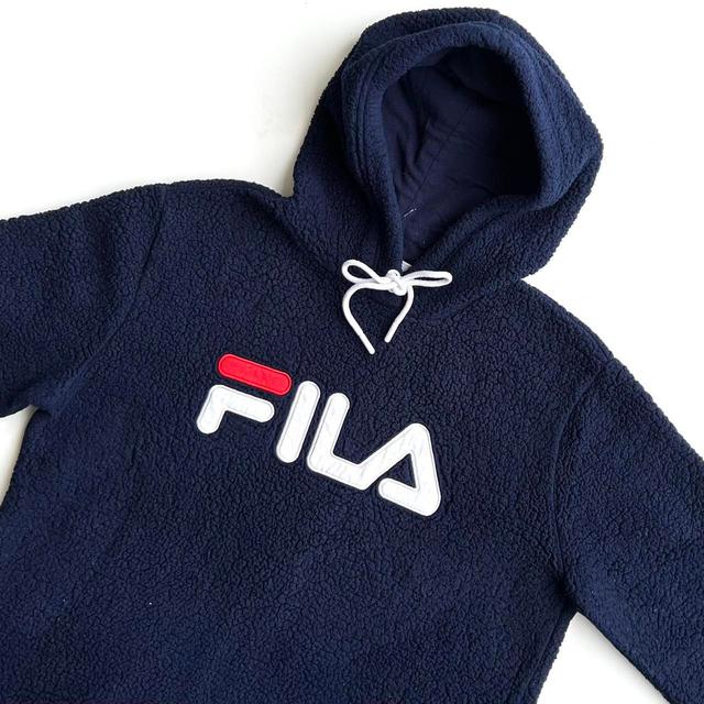 Fila Men's Hoodie - Navy - L on Productcaster.