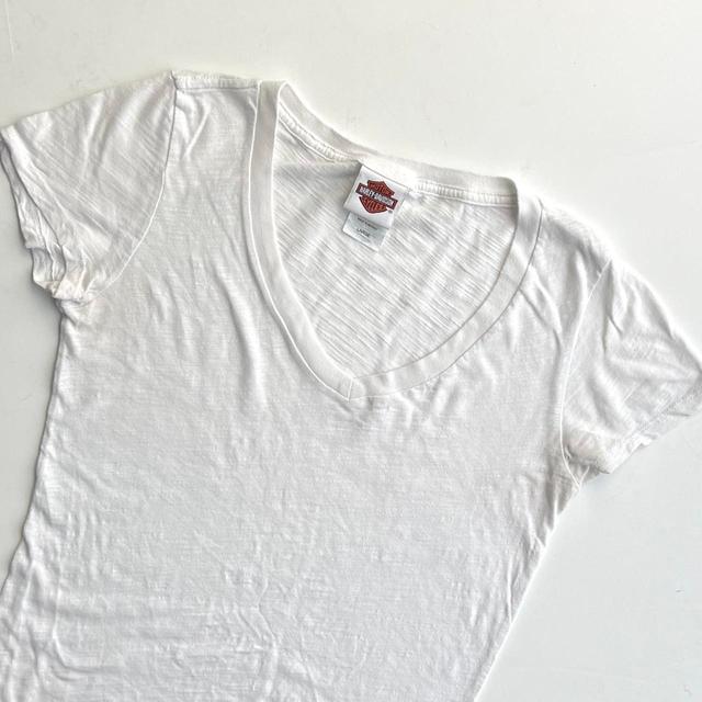 Harley Davidson Women's T-shirt - White - M on Productcaster.