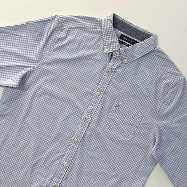 Nautica Men's Shirt - White/Blue - L on Productcaster.