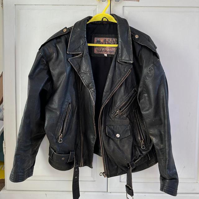 Unique Vintage Women's Jacket - Black - UK 12 on Productcaster.