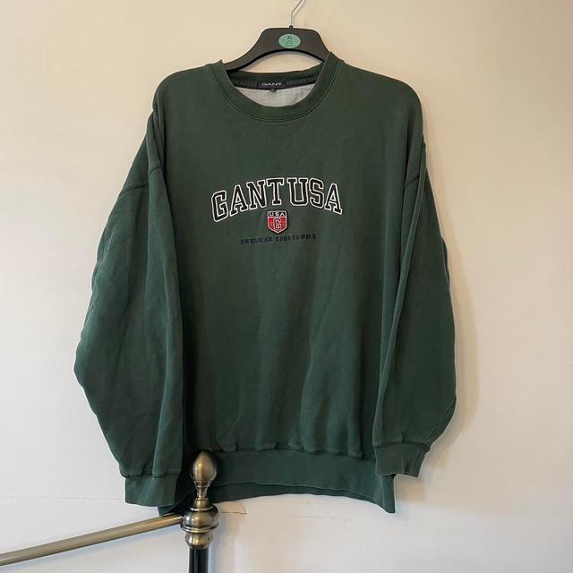 GANT Men's Sweatshirt - Green - XL on Productcaster.