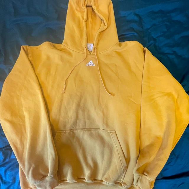 Adidas Men's Hoodie - Yellow - XL on Productcaster.