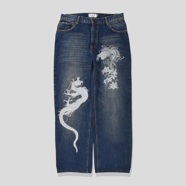 Vintage Men's Straight leg Jeans - Blue - 30" on Productcaster.