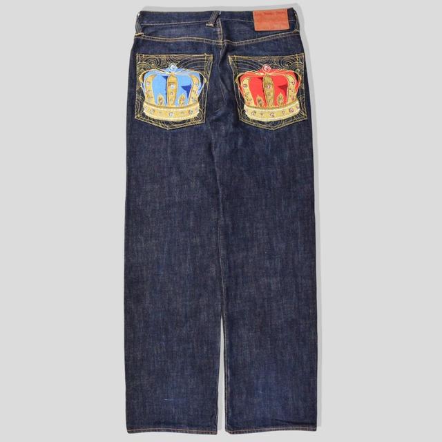 Vintage Men's Straight leg Jeans - Blue - 32" on Productcaster.