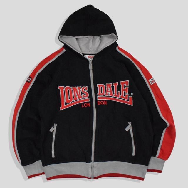 Lonsdale Men's Hoodie - Black - S on Productcaster.