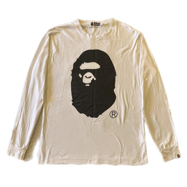 BAPE Men's T-shirt - White - L on Productcaster.