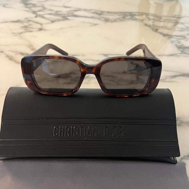 Dior Women's Square Sunglasses - Brown on Productcaster.