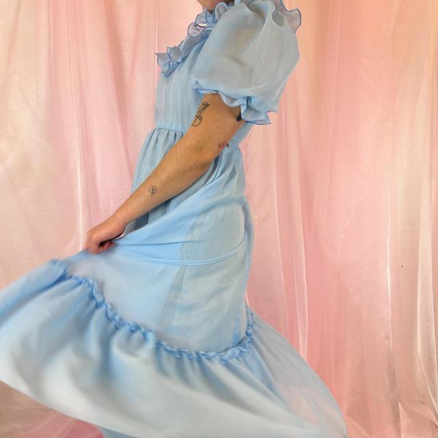 Vintage Women's Babydoll Dress - Blue - 8 on Productcaster.