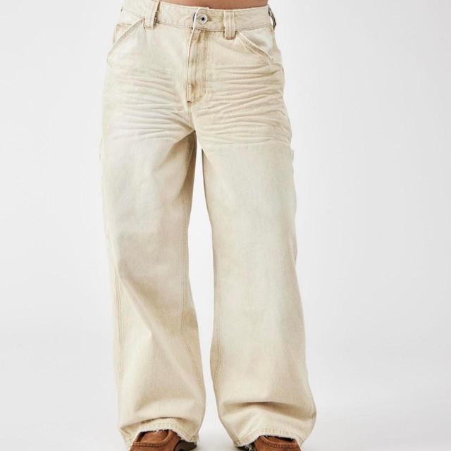 Urban Outfitters Women's Jeans - Tan/Cream - UK 24 on Productcaster.