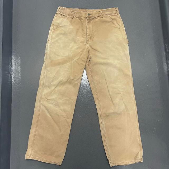 Carhartt Men's Wide leg Trousers - Tan/Brown - 36" on Productcaster.