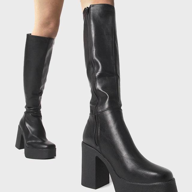 Lamoda Women's Knee high Boots - Black - UK 6 on Productcaster.