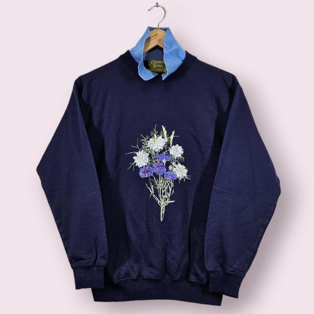 Women's Sweatshirt - Blue/Navy - S on Productcaster.