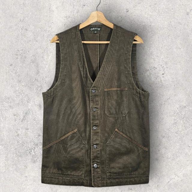 Orvis Men's Vest - Green/Khaki - M on Productcaster.