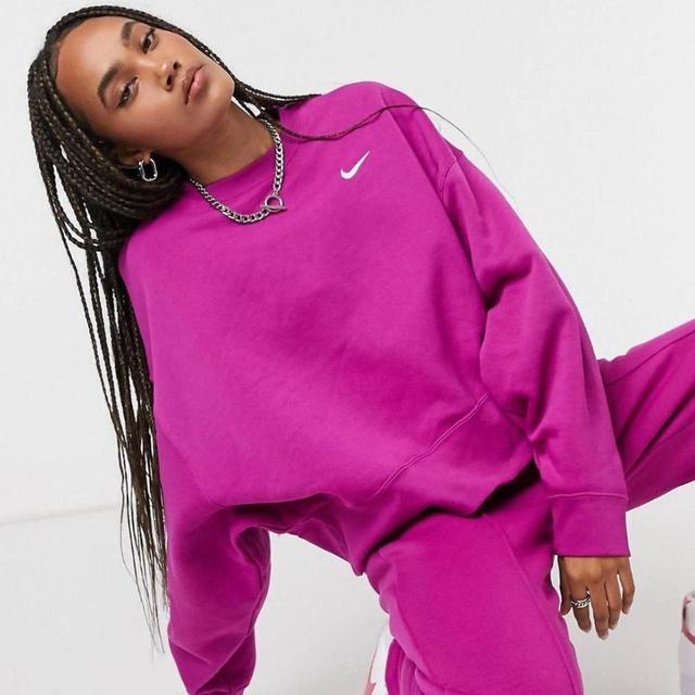 Nike Women's Sweatshirt - Pink/Purple - S on Productcaster.