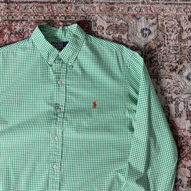 Ralph Lauren Men's Shirt - White/Green - M on Productcaster.