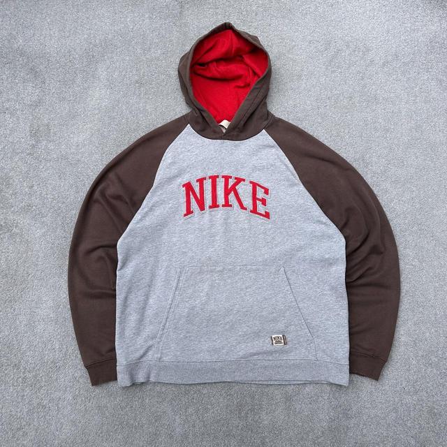 Nike Men's Hoodie - Grey/Brown - M on Productcaster.