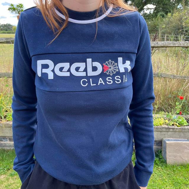 Reebok Women's Jumper - Navy/Blue - M on Productcaster.