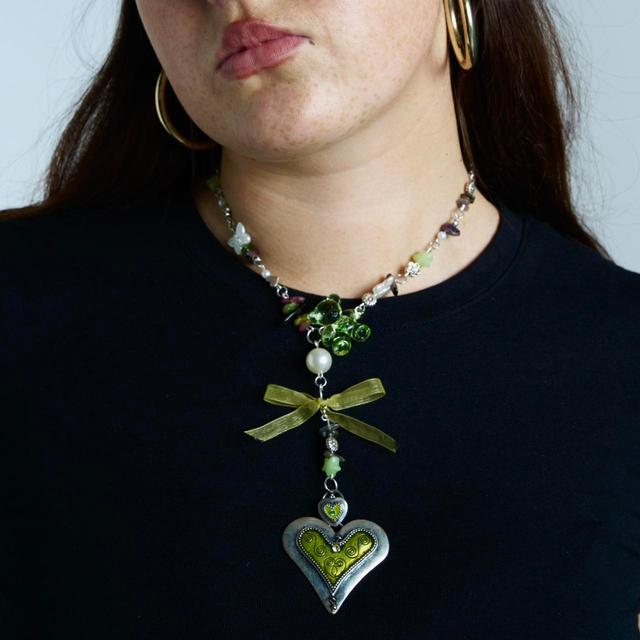 Reworked Women's Necklace - Green/Multi on Productcaster.