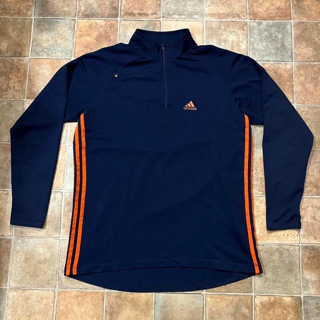 Adidas Men's Sweatshirt - Navy - L on Productcaster.