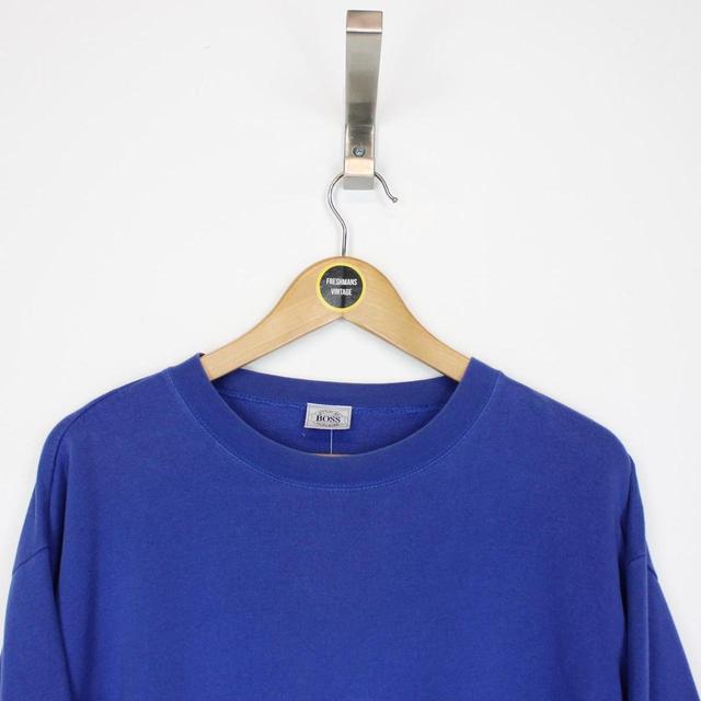 Hugo Boss Men's Sweatshirt - Blue/White - L on Productcaster.