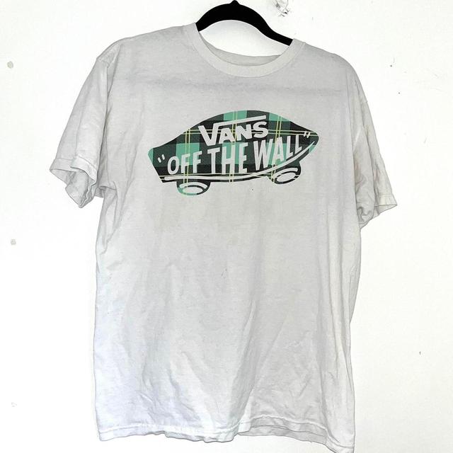 Vans Men's T-shirt - White/Green - M on Productcaster.