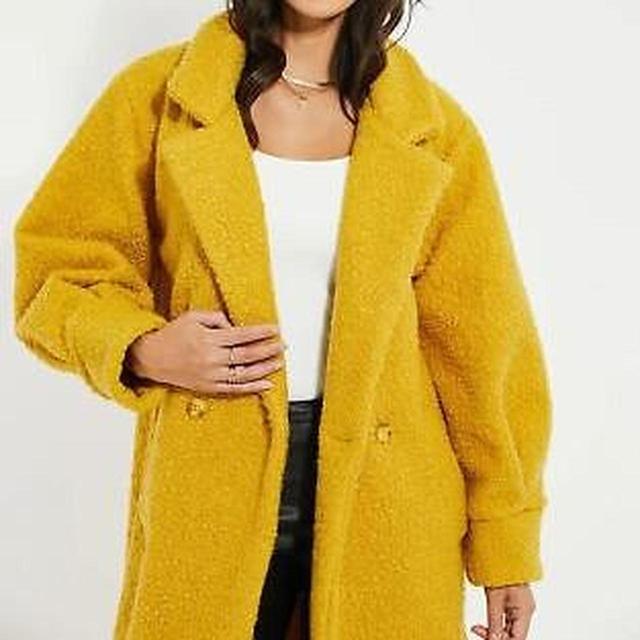 Threadbare Women's Polyester Coat - Yellow - UK 12 on Productcaster.