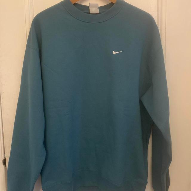 Nike Men's Jumper - Blue/Green - M on Productcaster.